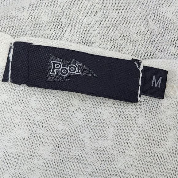 Pool Brand Womens Semi Sheer Ivory Tank Top with Brass Style Stud Accents Size M - Picture 5 of 5